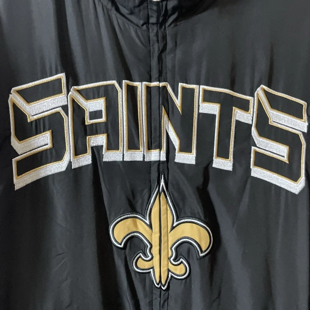 NFL G-lll New Orleans Saints Reversible Soft shell Bomber Jacket Men's Small EUC - Picture 2 of 11